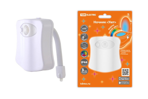 Ночник "Уют" 0,5 Вт, RGB, дат. движ., 3хААА, ТДМ                                        