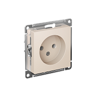 Розетка с/у AtlasDesign 1м б/з бежевый IP20 механизм 16А (упак-20шт) SchE          
