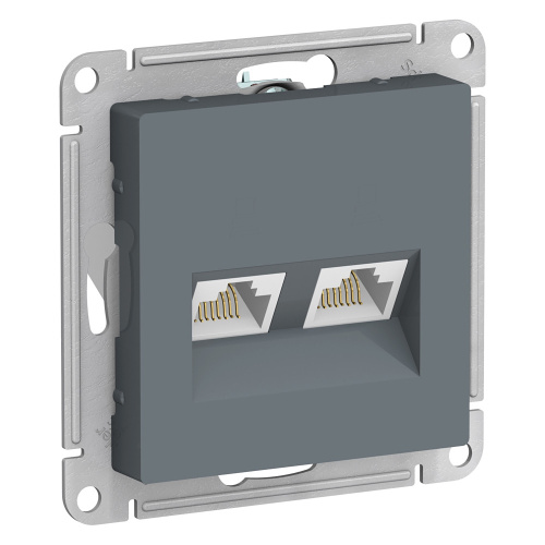 Розетка c/у AtlasDesign RJ45 2м грифель механизм кат.5E (комп.) (упак-10шт) SchE                                        