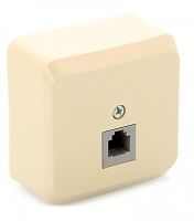 Розетка о/у Этюд RJ11 1м кремовый (телеф.) (упак-25шт) SchE          