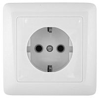 Розетка о/у Прима 1м с/з с з/ш белый IP20 16А изол.пл. розн.упак (упак-108шт) SchE          