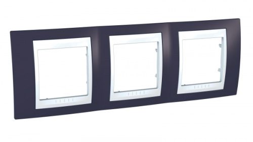 Рамка Unica Хамелеон 3м гранат/белый горизонтальная SchE                                        