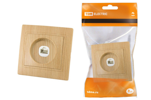 Розетка с/у Таймыр RJ11 1м сосна (телеф.) ТДМ                                        