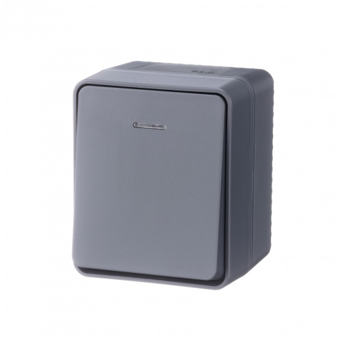 Выключатель о/у AtlasDesign Profi54 1кл антрацит IP54 10А с инд. SchE                                        