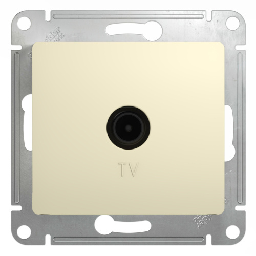 Розетка с/у GLOSSA TV 1м бежевый механизм 4DB проходная (упак-10шт) SchE                                        