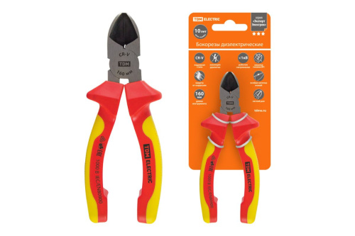 Бокорезы диэлектрические, 160 мм, 1000 В, CR-V, «ЭкспертЭлектрик» ТДМ                                        