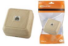 Розетка о/у Ладога RJ11 1м сосна (телеф.) IP20 ТДМ          