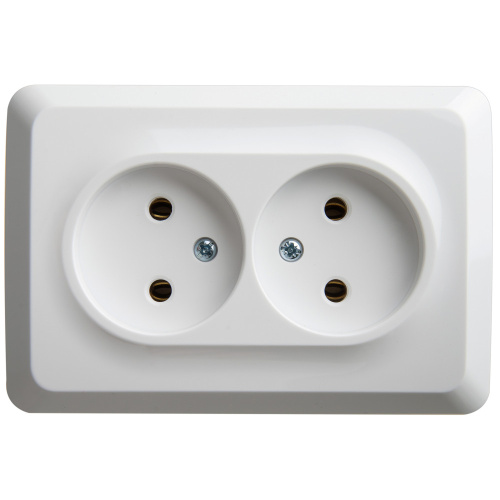 Розетка о/у Этюд 2м б/з белый IP20 16А угловая (упак-9шт) SchE                                        