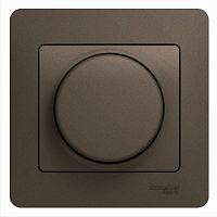 Диммер с/у GLOSSA шоколад в сборе 300Вт светорегулятор поворотный (упак-2шт) SchE          