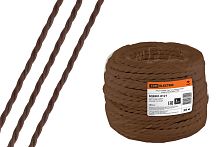 Ретро провод ПВО 2х1,5 витой ГОСТ коричневый (50м) "Эко" ТДМ          