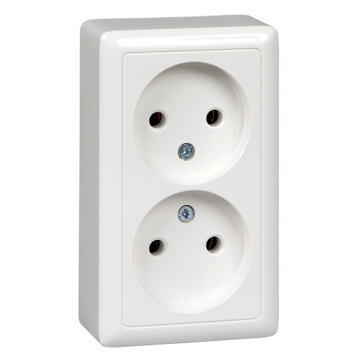 Розетка о/у Хит 2м б/з б/ш белый IP20 16А 250В SchE                                        