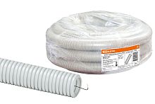 Труба гофрированная ПВХ с зондом 16 (100м) легкая серая ТДМ          