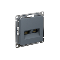Розетка c/у AtlasDesign RJ45 2м грифель механизм кат.5E (комп.) (упак-10шт) SchE          