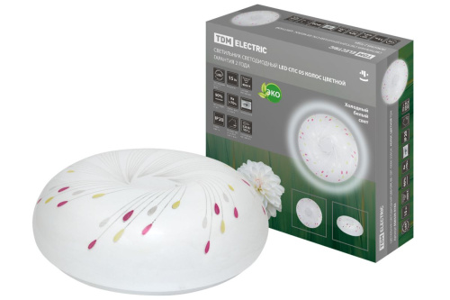 Светильник светодиодный LED СПС 05 15Вт 4000К D30см, Колос цветной ТДМ                                        