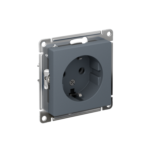 Розетка с/у AtlasDesign 1м с/з грифель IP20 механизм 16А (упак-10шт) SchE                                        