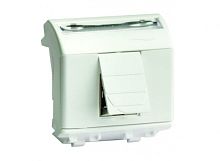 Телефонная  розетка RJ-11 (разъем AMP), белая, 2мод.          