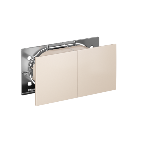 Розетка с/у AtlasDesign 2м с/з с з/ш бежевый IP20 в сборе 16А со сдвиг.крыш. (упак-6шт) SchE                                        