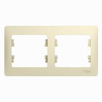Рамка GLOSSA 2м бежевый, горизонтальная (упак-30шт) SchE          