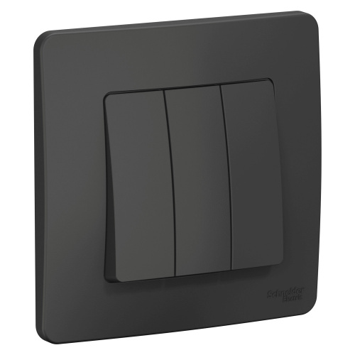 Выключатель с/у Бланка 3кл антрацит IP20 10А (упак-10шт) SchE                                        