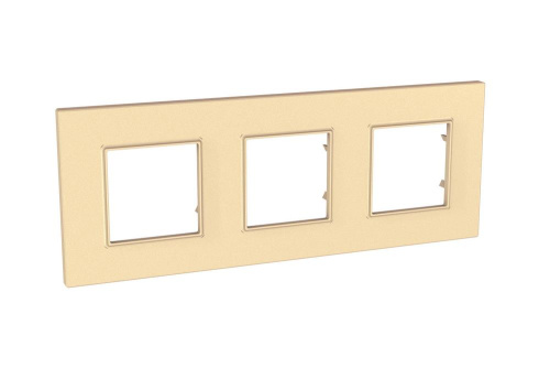 Рамка Unica Quadro 3м карамель универсальная SchE                                         фото 2                    